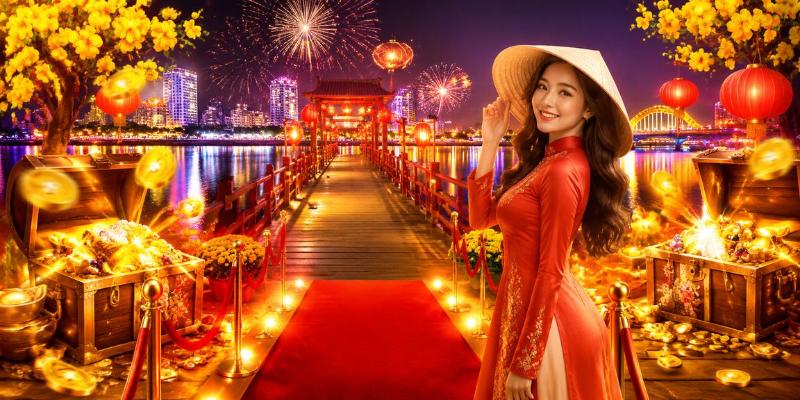 Người phụ nữ đội nón lá tại Đà Nẵng kiểm tra thưởng nạp tiền trên ứng dụng 686