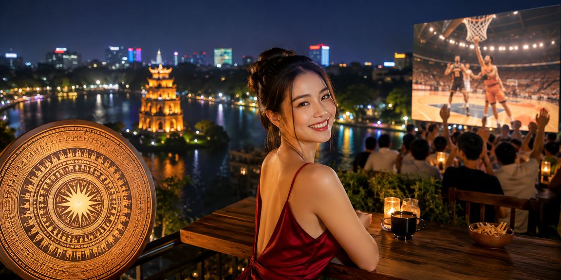 Người dùng Hà Nội thưởng thức cà phê và theo dõi cá cược bóng rổ một cách thư giãn